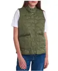BARBOUR LOLA Gilet Quilted Vest w/ English Floral Lining in Bay Leaf MSRP$240