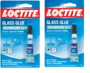 2 pk Loctite 233841 Super Glass Glue Crystal Clear and Dishwasher Safe