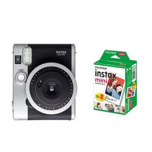 【FUJIFILM 富士】instax mini 90 經典復古拍立得(即可拍 經典黑 相機 復古 空白底片 微距 長曝 自拍)