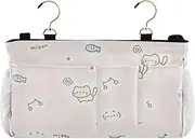 Amooorous Bedside Table Caddy Bed Hanging Bag for Bunk/Hospital Beds, Cute Peach Distinctive Land