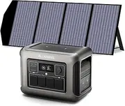 ALLPOWERS R1500 Portable Power Station with SP029 Solar Panel, 1800W 1152Wh LiFePO4 Solar Generator with 140W Panel Included, Solar Power with UPS Function, Fast Charging