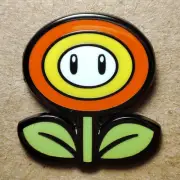 Super Mario World Fireflower Enamel Pin Collectible Nintendo Metal Badge