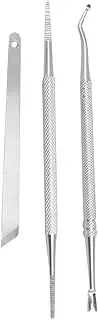 FOMIYES Professional Tools Set 3pcs Nail Fork Set Cuticle Peeler Scraper for Nail Dead Skin Removal
