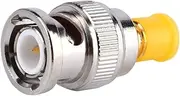 BNC Male to SMA Female Adapter, BNC Plug Male to SMA Female Jack Adapter RF Connector Straight Joiner Coupler Antenna Connector Adapter