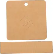 KICHOUSE 100 Pcs Brooch Cardboard Helix Earrings Blank Cards Boutonniere Pins Keychain Packaging Bands Jewelry Small Sketchbook Jewelry Cards for Selling Journals Bulk Paper Light Brown