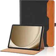 Case for Samsung Galaxy Tab A9 Plus/Tab A9+ 11 inch 2023 (SM-X210/X215/X216) - [Auto Wake/Sleep] PU Leather Flip Folio Tablet Case with Hand Strap Front Pocket Smart Cover - Black