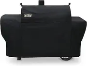 JIESUO Oklahoma Joe's Longhorn Combo Grill Cover, Heavy Duty Waterproof, Fits 75"W x31"D x41.5"H, Black, Grill Smoker Cover