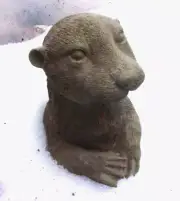 Latex peeping groundhog mold realistic plaster concrete mould 6.5"H x 5"W