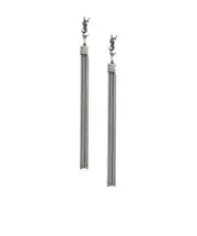Saint Laurent LouLou Tassel Earrings One size silver