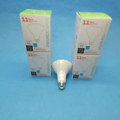 Simply Conserve Globe 11W (65W) Globe Dimmable LED Light Bulb Soft R30 QTY 4