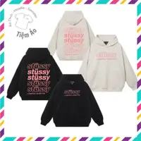 在飛比找蝦皮購物優惠-Stussy 6 Line 粉色字母夾克,保暖韓國棉氈,高品