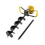 Giantz Post Hole Digger 74CC Petrol Drill Fence Borer 200mm Auger Extension Bits