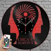LED Vinyl Clock Circa Survive LED Light Vinyl Record Wall Clock Home Decor 1082