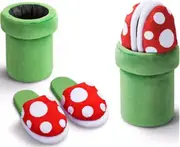 Winter Cute Plush House Slipper, Classic Piranha Flower Warm Slipper Gift Shoes Home Decor