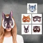 Full Face Halloween Party Mask PVC Dress Up Masks Animal Face Cosplay Prop