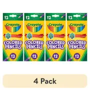 (4 pack) Crayola Colored Pencil Set 12 Ct Back to School Supplies for Kids
