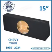 Chevy Tahoe 1995-2024 15" Single Sealed Sub Box Subwoofer Enclosure Speaker Box