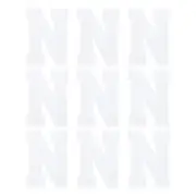 Letters N Patches White Iron-On Letters Patch for Clothing Repair 9 Pcs
