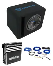 Rockville VS8K54 8" K5 800w Subwoofer+Vented Sub Enclosure+Power Acoustik Amp