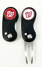 GOLF SWITCHBLADE Washington Nationals DIVOT REPAIR TOOL + Ballmarker Black