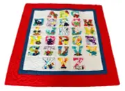 NEW Hawaiian ABC Alphabet Baby Quilt, primary colors With Tags