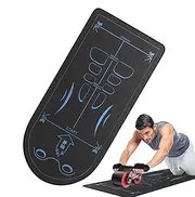 Ab Roller Mat, Non Slip Exercise Mat Abdominal Knee, 7mm Thick Sound Insulation Floor Pad Women & Men, Sturdy Materials, Usable for Exercise, Velvet, 150x60cm