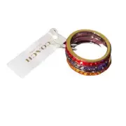 Coach Rainbow Ring Set Stackable Swarovski Crystals 90905 Size 8 NWT $95