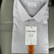 Calvin Klein Men’s Tech Active Stretch Dress Shirt,Multicolor, 2XL18-18.5 34-35