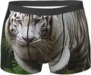 [QMNEHJ] Majestic White Bengal Tiger Men's Boxer Briefs Breathable Stretch Underwear Moisture-Wicking Trunks for Men