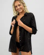 [Kaiami] Kaiami Women's Libby Beach Cover in Black Size Small S Black