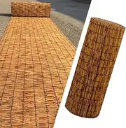 Bamboo Fence Outdoor Garden Fence Balcony Reed Fence Bamboo Screen Fence Backyard Reed Fence Rolls Decorative Garden Fencing for Outdoor Yard Patio Pool(H3*L26ft(91 * 800cm))
