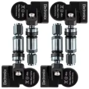 4 Tire Pressure Sensors RDKS Sensor Metal Valve Gunmetal for Dacia Logan Stepwa