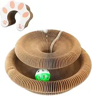 LALAKATS Accordion Cat Kurlz Toy Ball Scratch Pad & Cat Scratching Board - 1 Pack