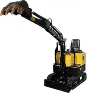 Mini Excavator, 160cm Digging Depth, 255cm Max Height, Rubber Tracks, Hydraulic Control