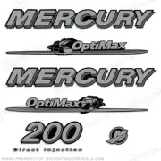 Fits Mercury Custom 200hp 2007-2008 Optimax Decal Kit - Silver