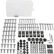 Motorcycle Fairing Bolt Kit for Y&amaha for MT10 for MT15 for MT25 for MT125 Motorcycle Accessories Complete Full Fairing Bolts Kit Screws Nuts Clips(Silver)