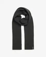 Essential Logo Knitted Scarf | Iron Grey Marle