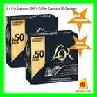 *New* 2 x L'OR Espresso Coffee ONYX 50 Capsules Pod Nespresso Compatible LOR