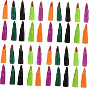 JOINPAYA 50Pcs Halloween Witch Fingers Fake Nail Props Spooky Costume Accessories for Witch Zombie Goblin Theme Parties Deep Colors