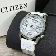 NEW✅DAY DATE✅ Citizen EcoDrive Camouflage Gray White Nylon Mens Watch AW0011-09J