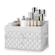 Cosmetics Storage Box Two Layer Drawer Makeup Jewelry Organizer Desktop Lipstick Nail Oil Container Beauty Cosmetic Case Hot