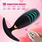 10 Speed Anal Plug Vibrator Dildo Prostate Massager Vibrating Butt Plug Sex Toys