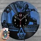LED Vinyl Clock Pirat Light Vinyl Record Wall Clock Decor Home 4045