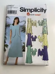 SIMPLICITY PATTERN 5957 ~ MISSES DRESS & JACKET ~ SIZES 6-12 HH *UNCUT