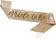 [WELANE] Bride to Be Sash Kit, Rose Gold Glitter Bachelorette Party Sash for Bachelorette Party Favors, Bridal Shower, Wedding Party (160 X 9.5cm)