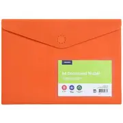 J.Burrows A4 Recycled Document Wallet Magnetic Closure Orange