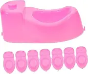 ibasenice 8 Pack Mini Toilets for Doll House Plastic Doll House Furniture Decorations