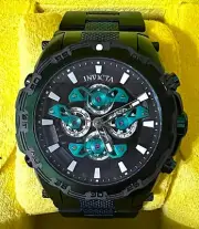 INVICTA MEN'S SPECIALTY CHRONOGRAPH QUARTZ WATCH BLACK AND GREEN NEW #34224