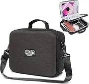 Luxtude Large Electronics Organizer, 11’’ Hard Case for Electronics, Shockproof EVA Tech Bag, Travel Cable Organizer Bag with Shoulder Strap, Large Carrying Case for iPad(Up to 11’’), Mouse, Charger