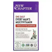 2 X New Chapter, Every Man's One Daily Whole-Food Multivitamin, 72 Vegetarian Ta